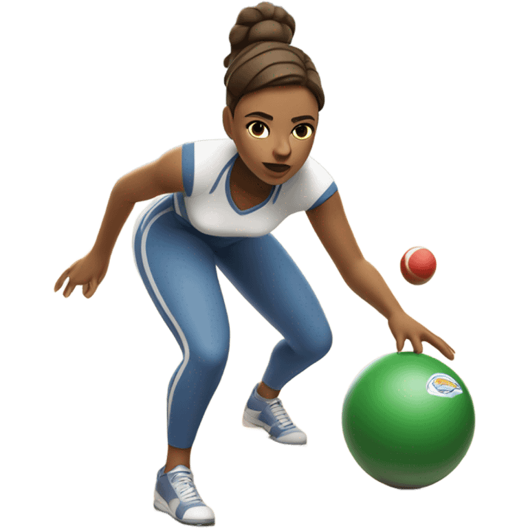 Lady lawn bowler emoji