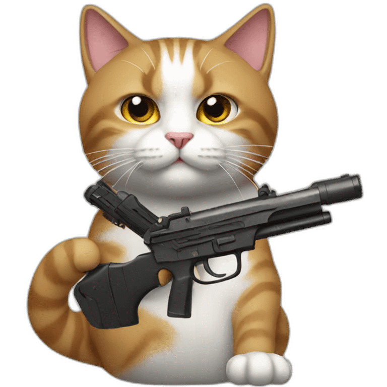 cat with a gun emoji