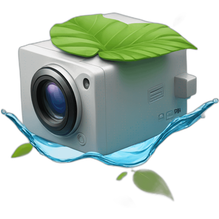 security-ptz-camera-and-leaf-floating-on-water-block emoji