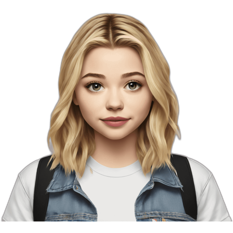 chloë grace moretz wearing tee emoji