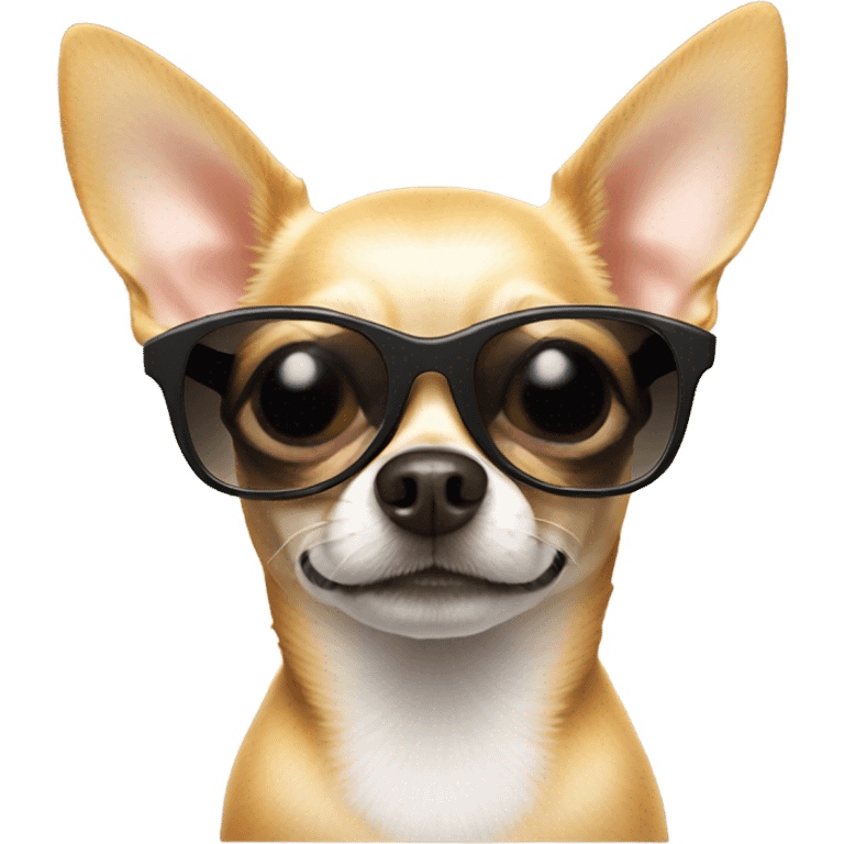 Chihuahua wearing sunglasses emoji