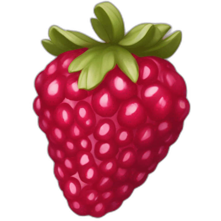 assiette fraise framboise framboise myrtille emoji