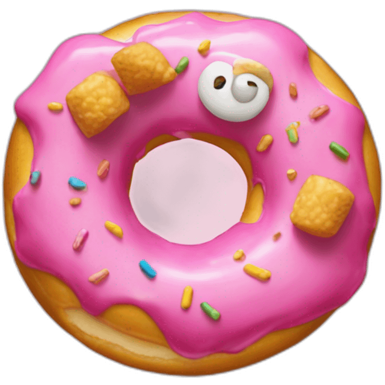 Homer simpson qui mange un donut emoji