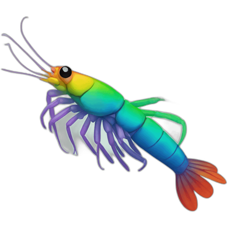 Rainbow shrimp emoji