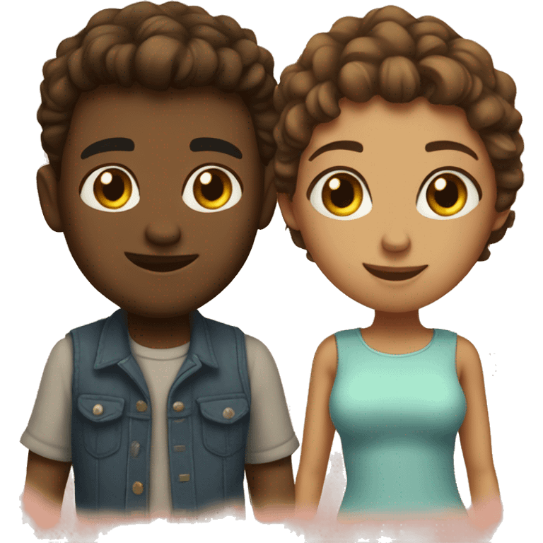 Cute couple  emoji