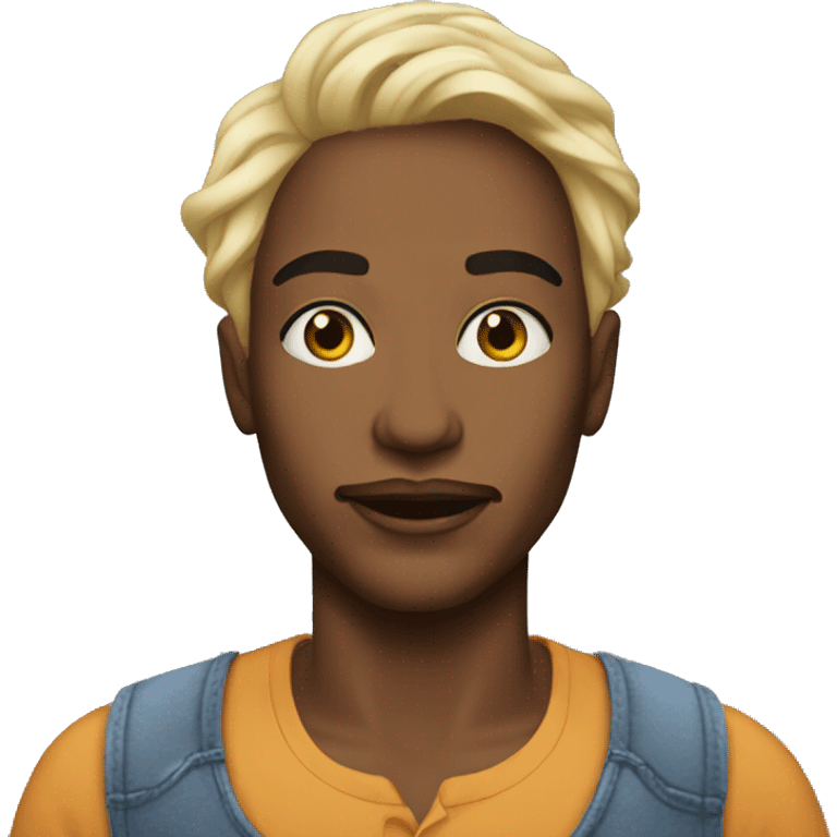 Realist black drag emoji