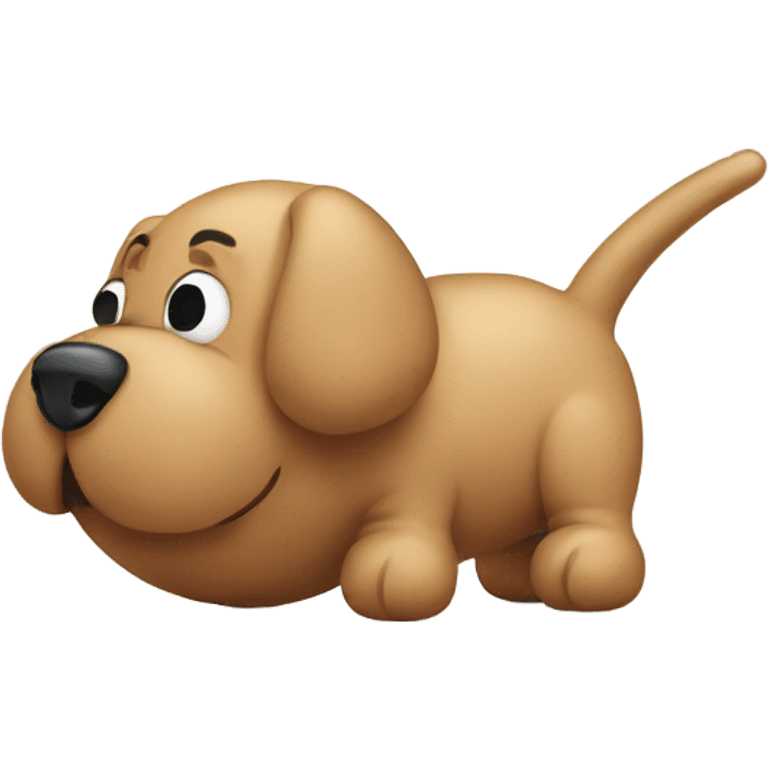 Ballon dog pooping emoji