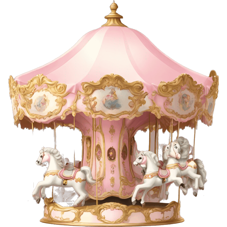 Vintage rococo Light pink carousel  emoji