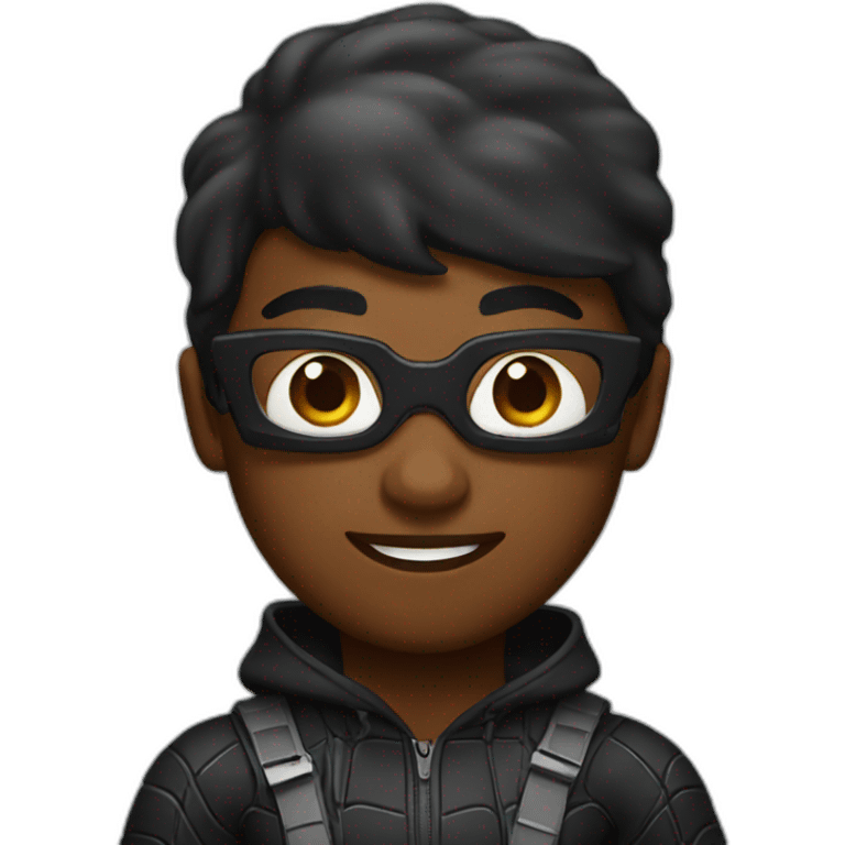 black spiderman emoji