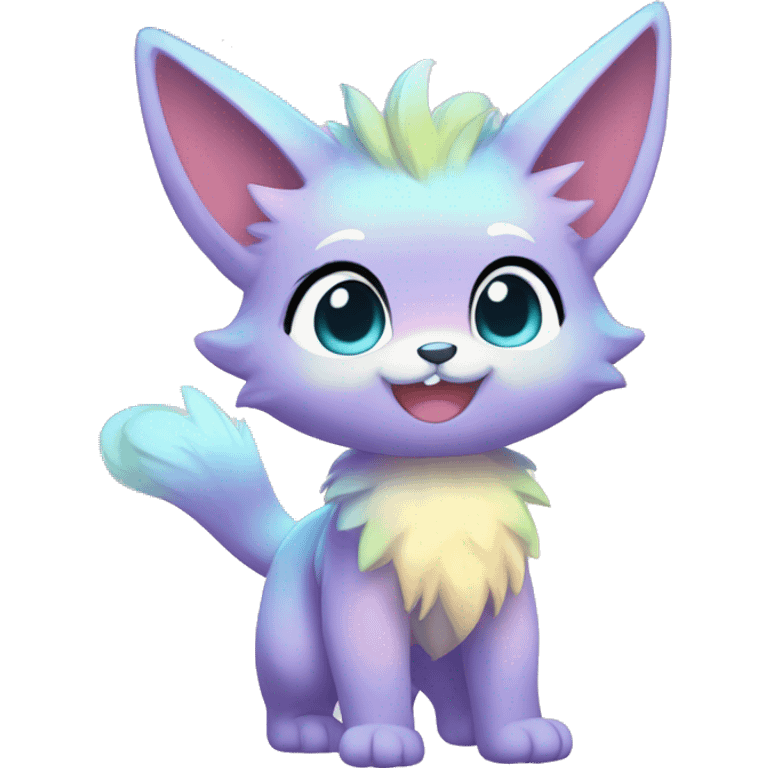 Anthro-Pastel-Gradient-Fur-Sona-Chibi-Shiny-Fakémon full body emoji