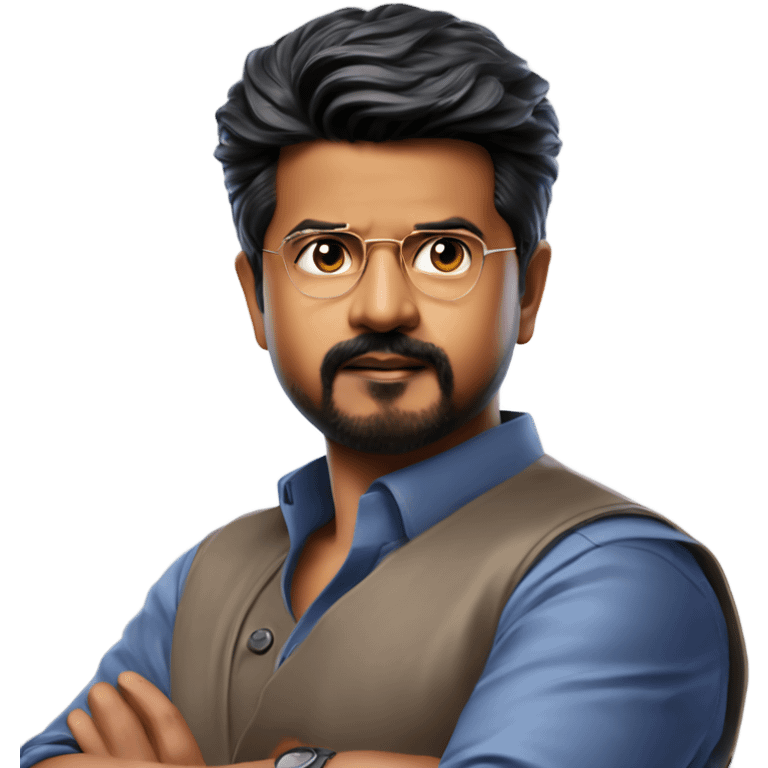 Thalapathy Vijay combined with junior ntt emoji