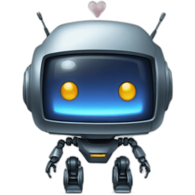 Corazon de pictograma robot emoji