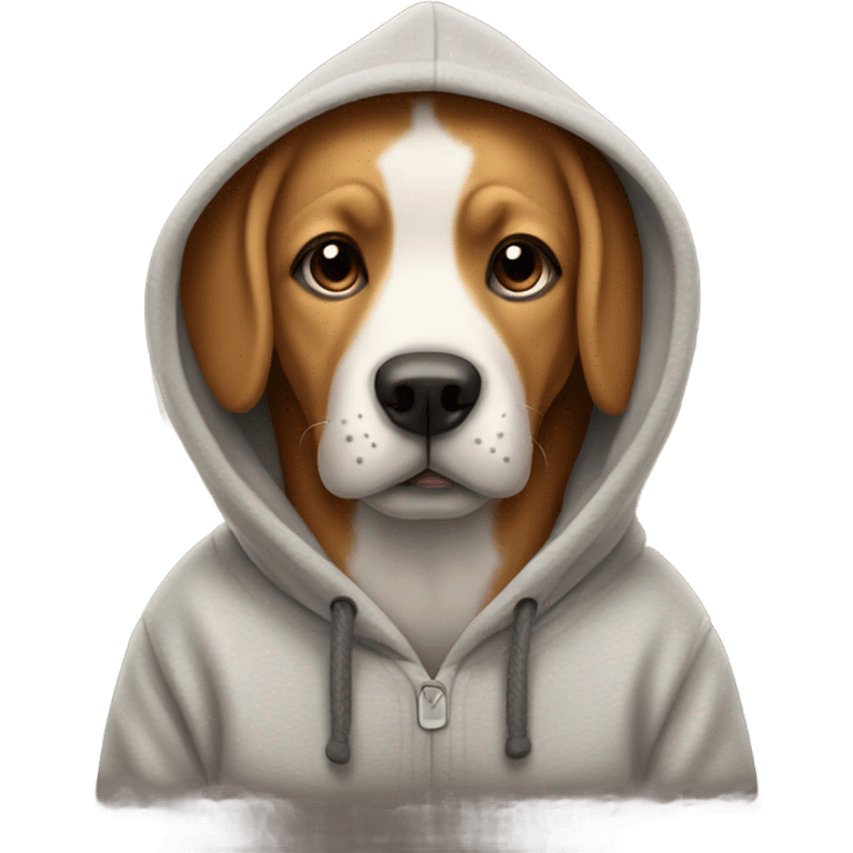 Chill dog in hoodie emoji