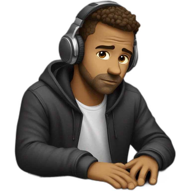 Sad DJ emoji