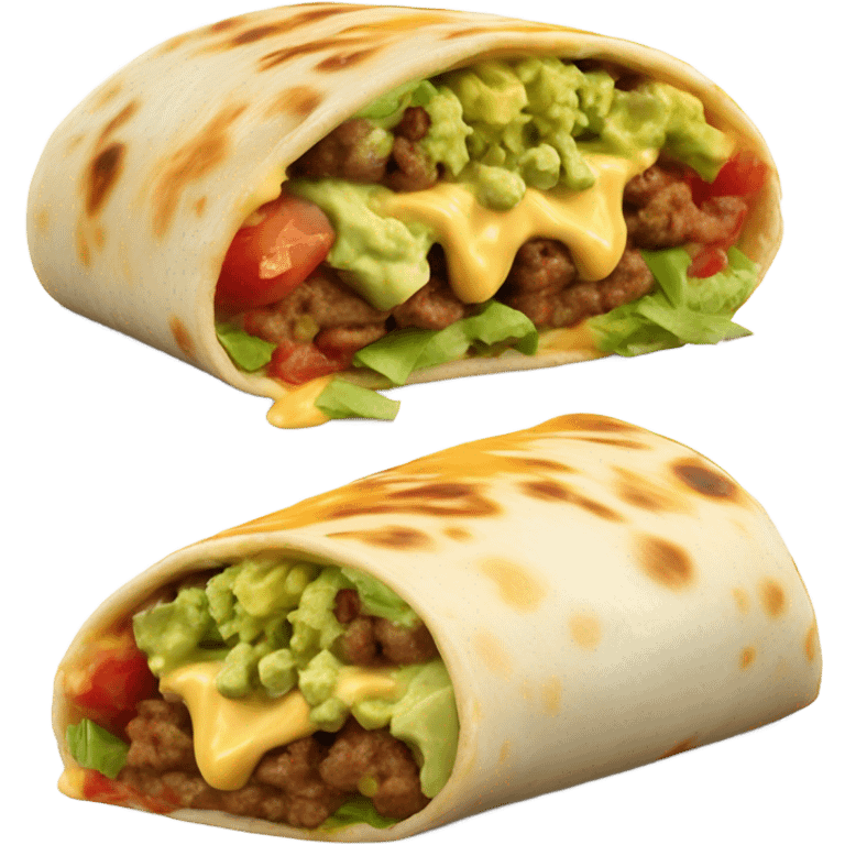 Mouth watering with burrito emoji