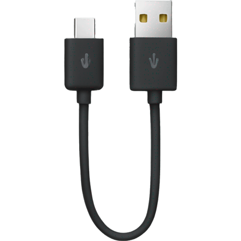 Black charging cable emoji