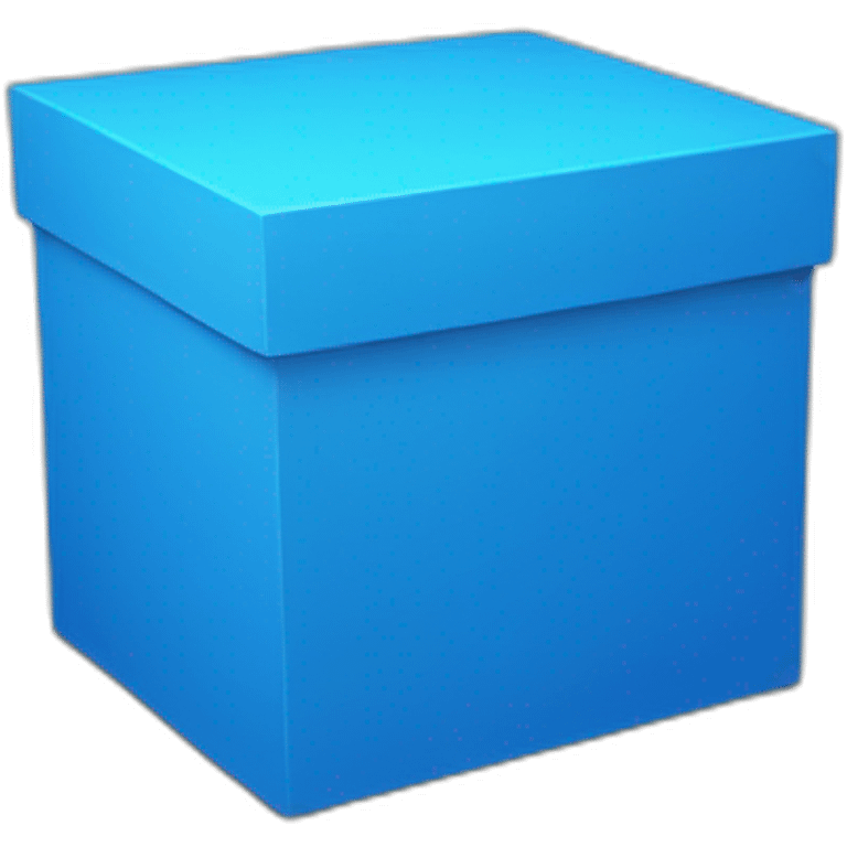 3d box blue emoji