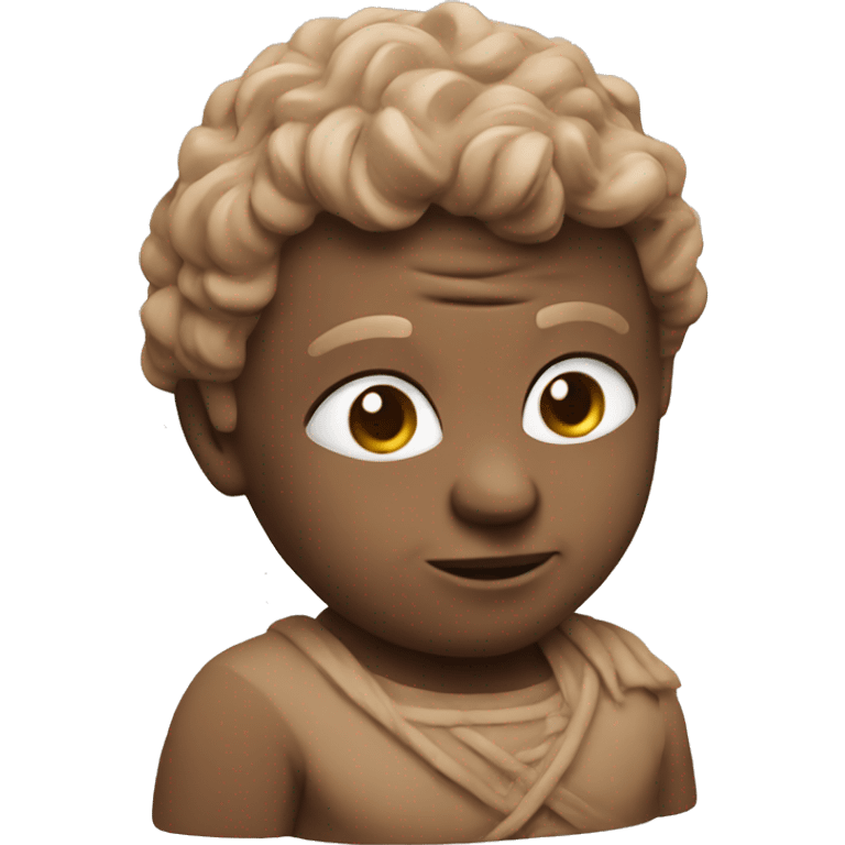 god sculpting a baby in clay emoji