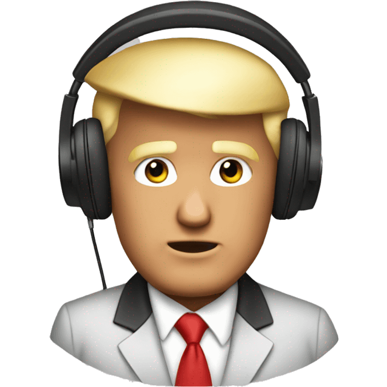 donald trump wearing headphones emoji