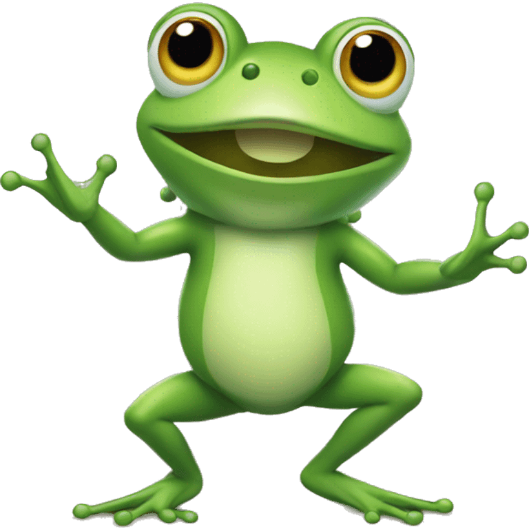 Frog with Dancing Shade emoji