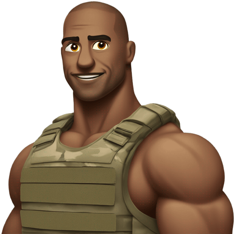 Iraq veteran with and huge rippling muscles flexing the muscles  emoji