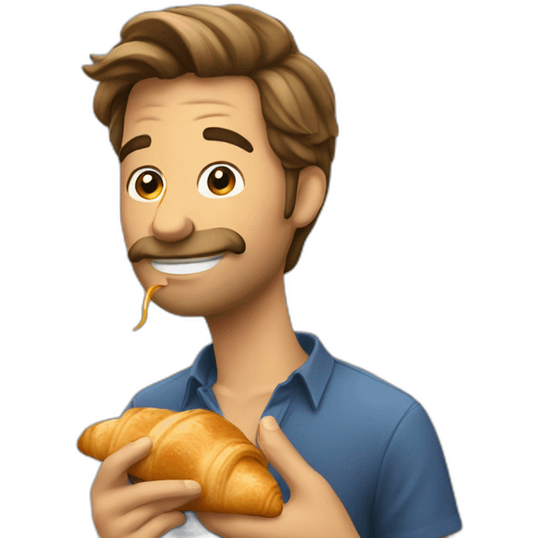 Jack sparow eating croissant emoji