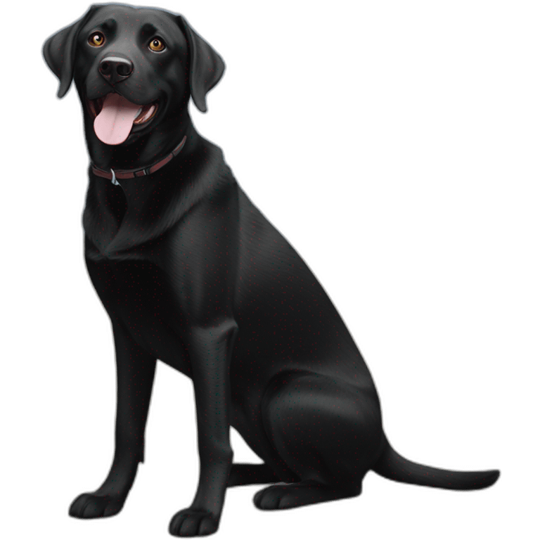 happy-BavarianMountainHound-mixed-Allblack-skinny-Labrador emoji