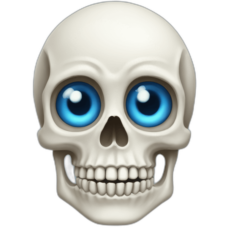 skeleton with one blue eye emoji