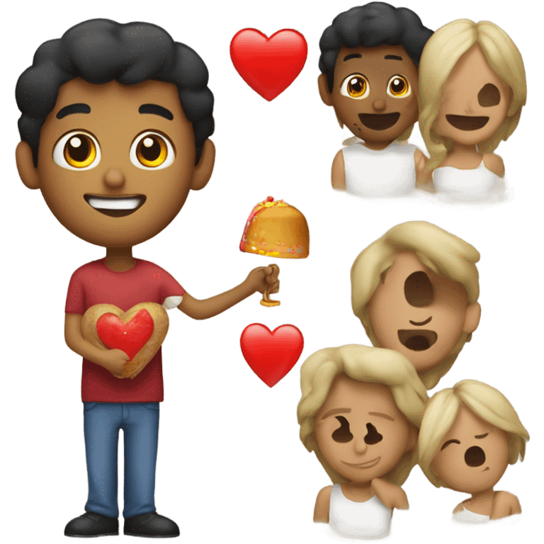 Crea un emoji de fiesta pero también tenga un corazón  emoji