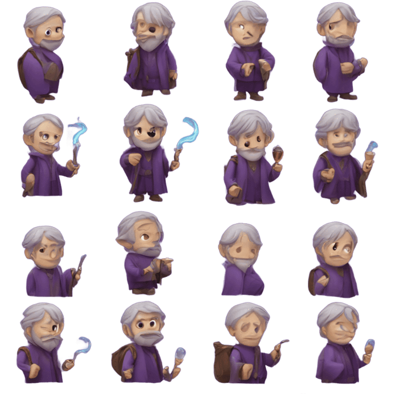 purple hobbit with the one ring and his pipe emoji