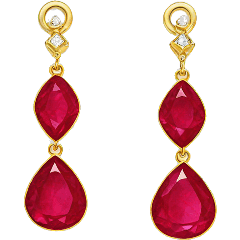 ruby earrings emoji