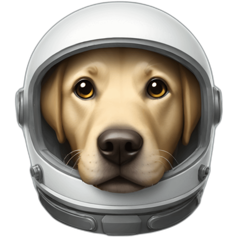 labrador front smile space helmet emoji