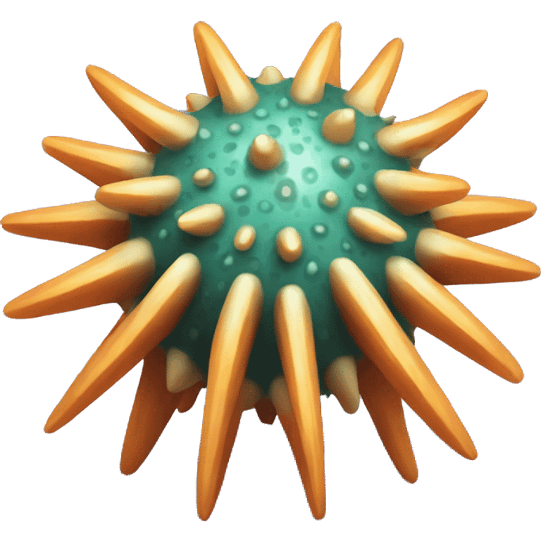 A sea urchin in google nota style emoji