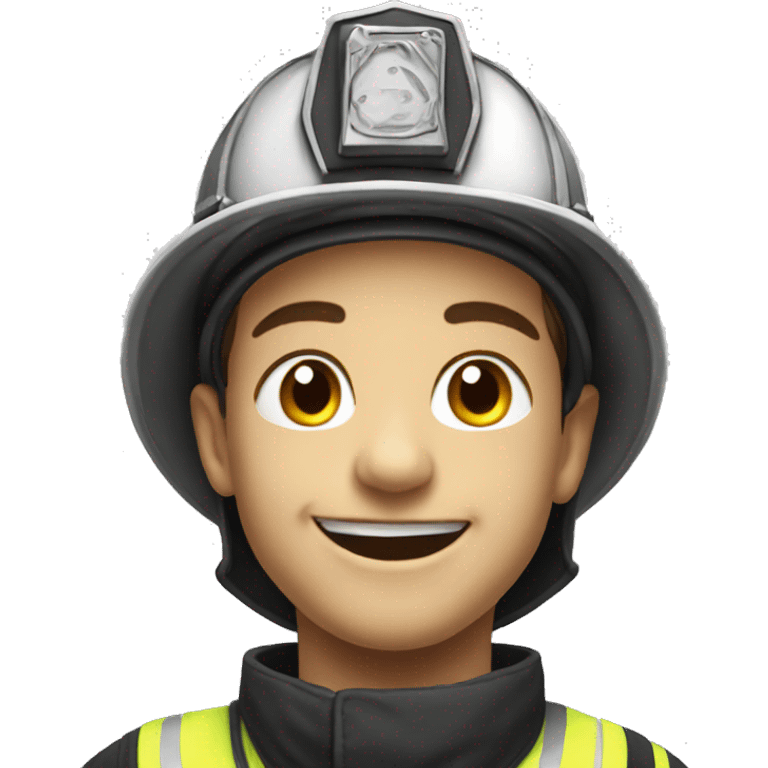 smiling boy meme portrait fireman emoji