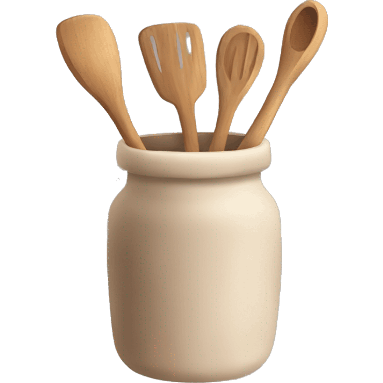 cooking utensils in a clay jar emoji