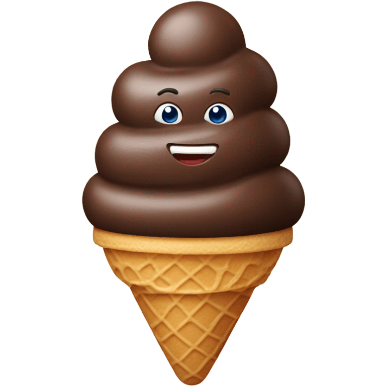 ice cream with chocolate on it emoji