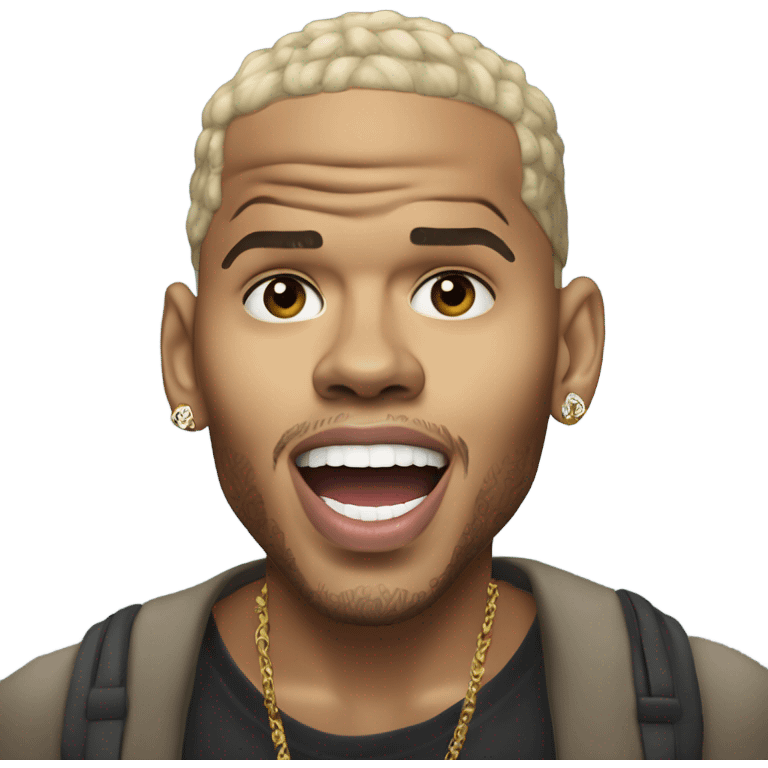 Hyper Realistic Chris brown singing residuals  emoji