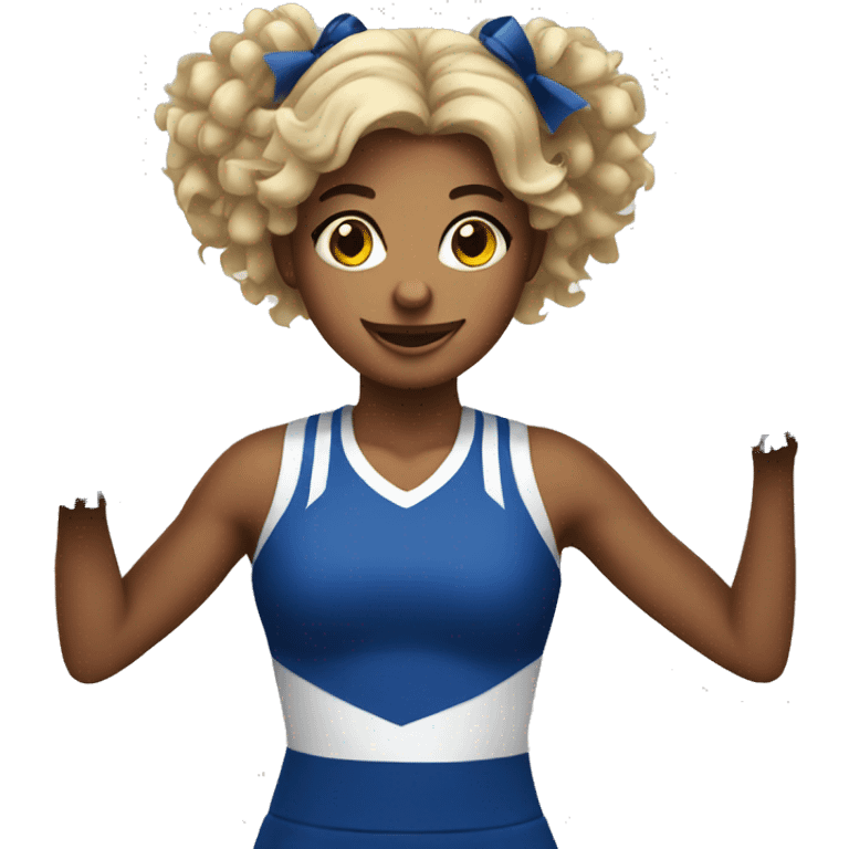 Cheerleader girl holding Pom Poms  emoji