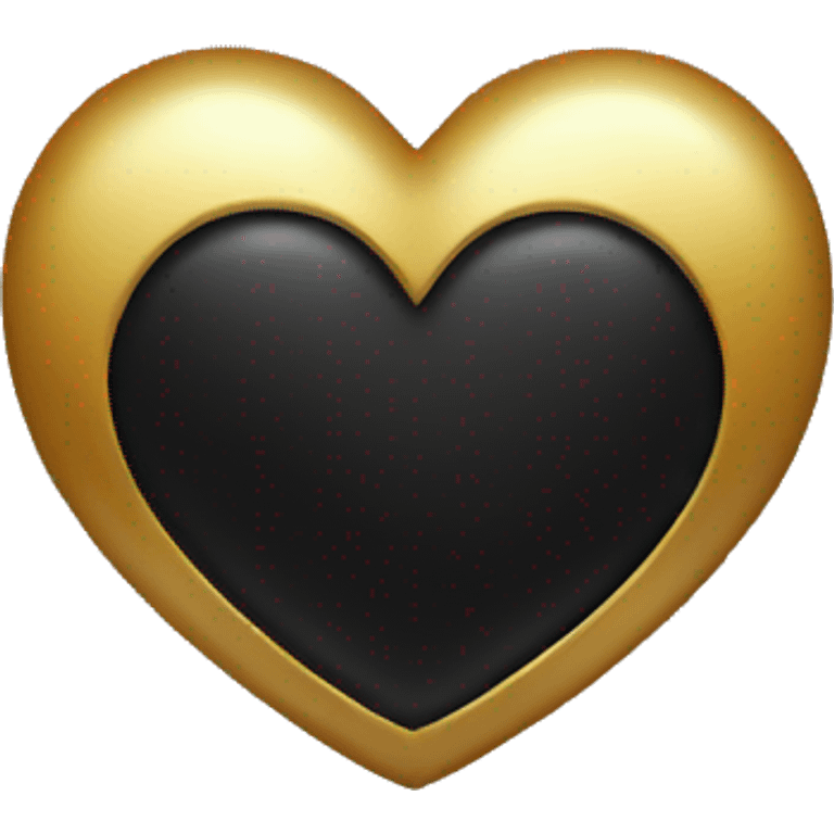 Black-And-Golden-Heart-Emoji emoji