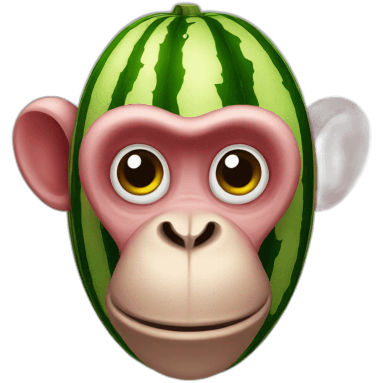 head of monkey watermelon emoji