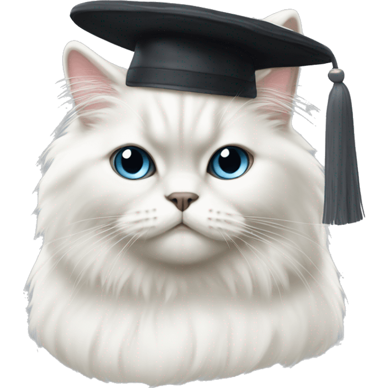 White Himalayan cat wearing a kippa emoji