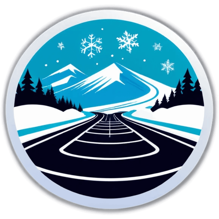 Kreis Racetrack with snow in winter emoji