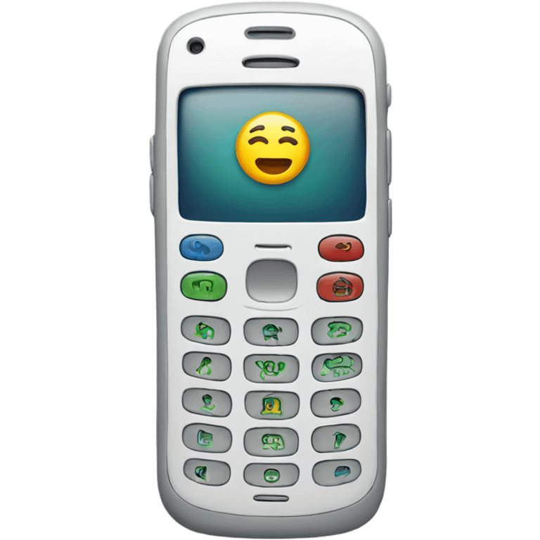 A phone siting on a phone  emoji