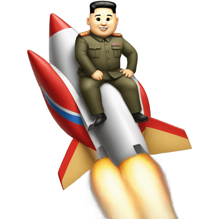 kim jong un riding rocket emoji