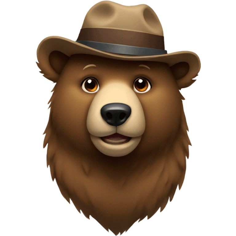 bear wearing a hat emoji