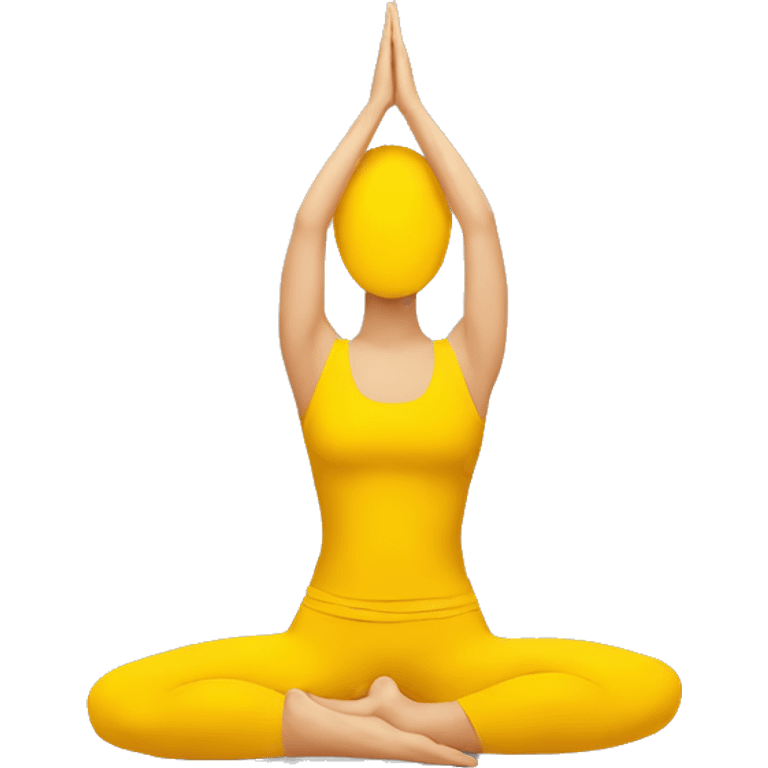 yellow person doing yoga emoji