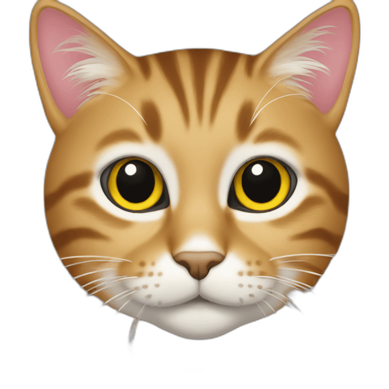 a tabby cat is programming emoji