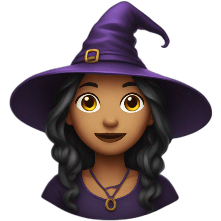 young witch woman with a hat emoji