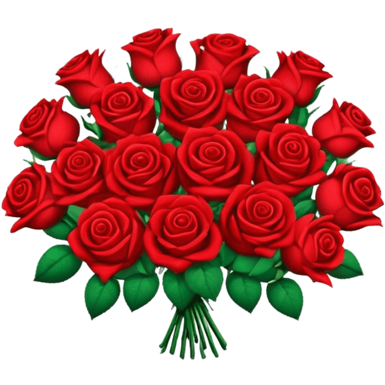 a thousand and one bouquets of scarlet roses emoji