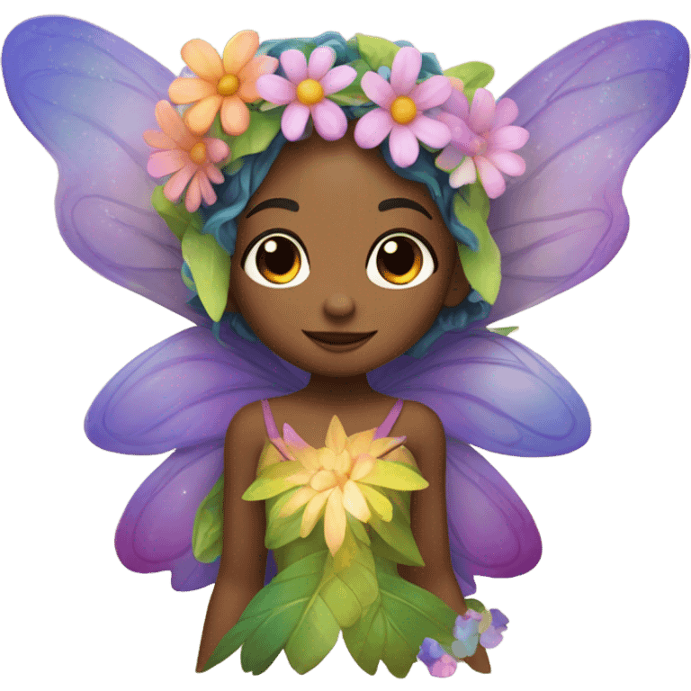 Fairy with flowers emoji